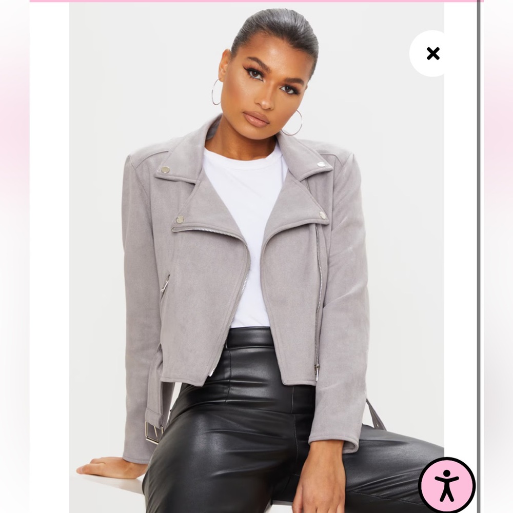 Suede biker jacket